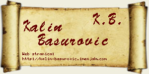 Kalin Basurović vizit kartica